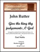Give the King Thy Judgements, O God Concert Band sheet music cover